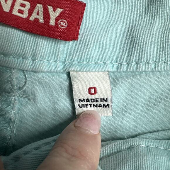 Unionbay Mint Green Low Rise Shorts Size 0 Stretch Y2K Soft Girl Clean Girl - Picture 6 of 9